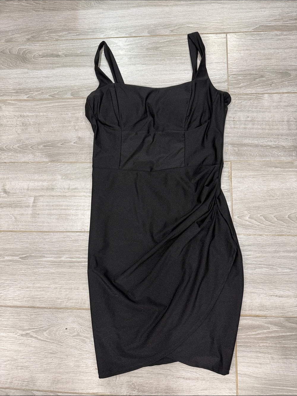 Katia Rae Classic Black Ruched Sheath Dress XXL Junior